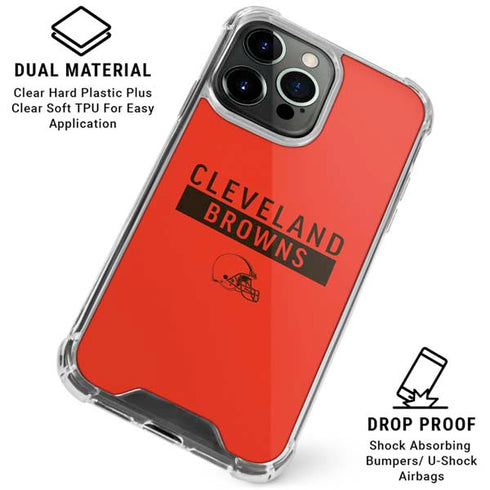 NFL Cleveland Browns Orange Performance Series iPhone 16 Pro Clear Case